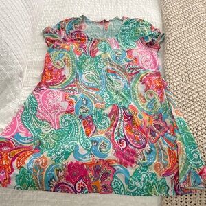 Colorful Paisley Print Dress